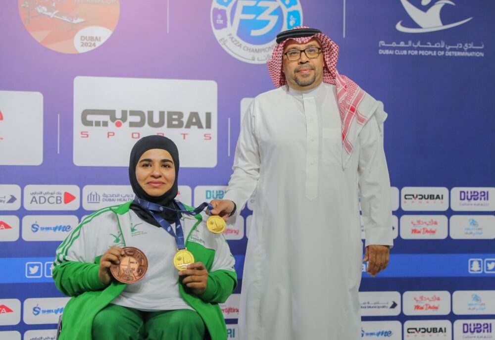 حسناء تحصد ذهب اساطير كأس العالم بذهبتين في بطولة كأس العالم 2024) البارالمبية بدبي